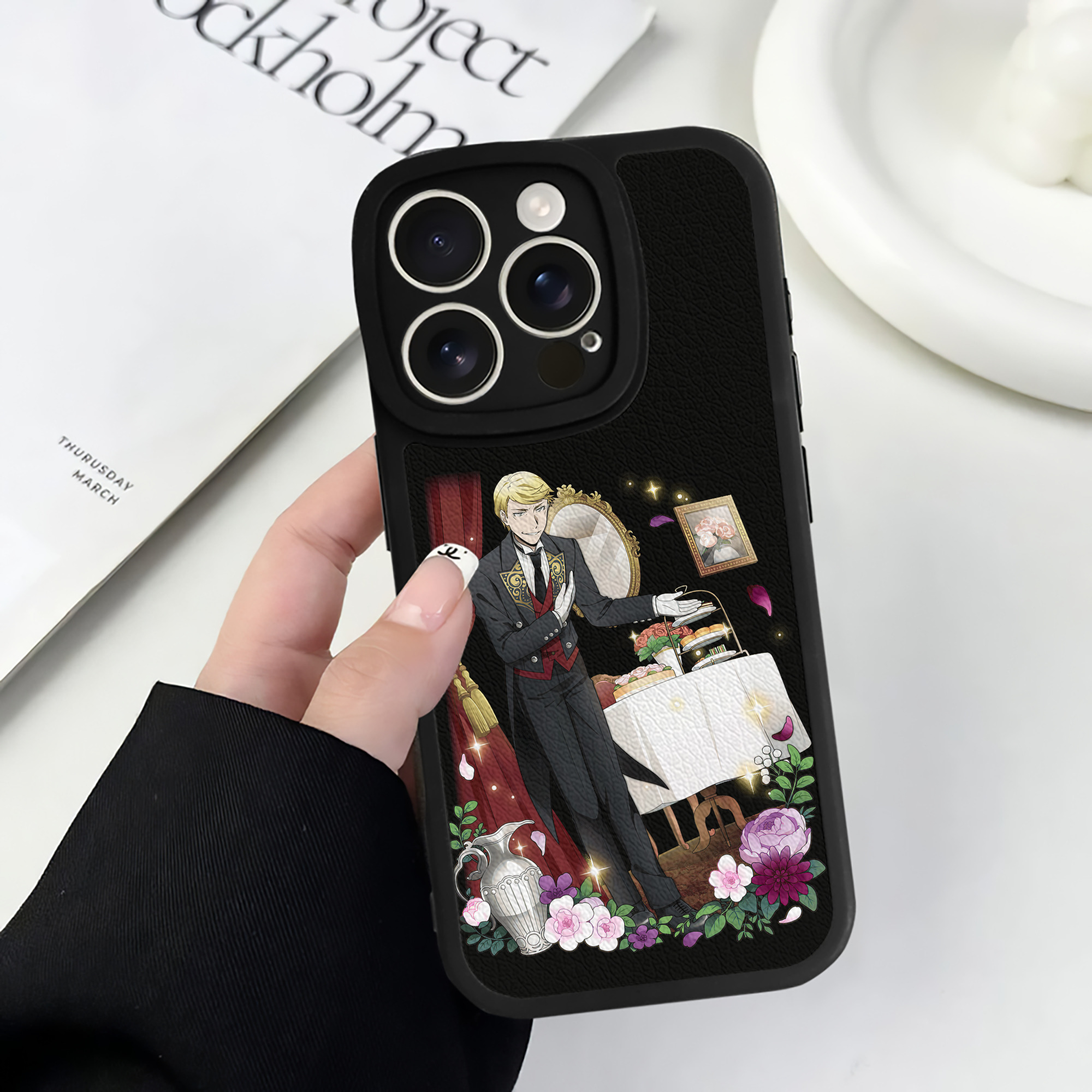 （画像用） 文豪ストレイドッグス Bungo Stray Dogs 【iPhone 16シリーズ対応】シリコンスマホケース（レザー調） 材質：シリコン